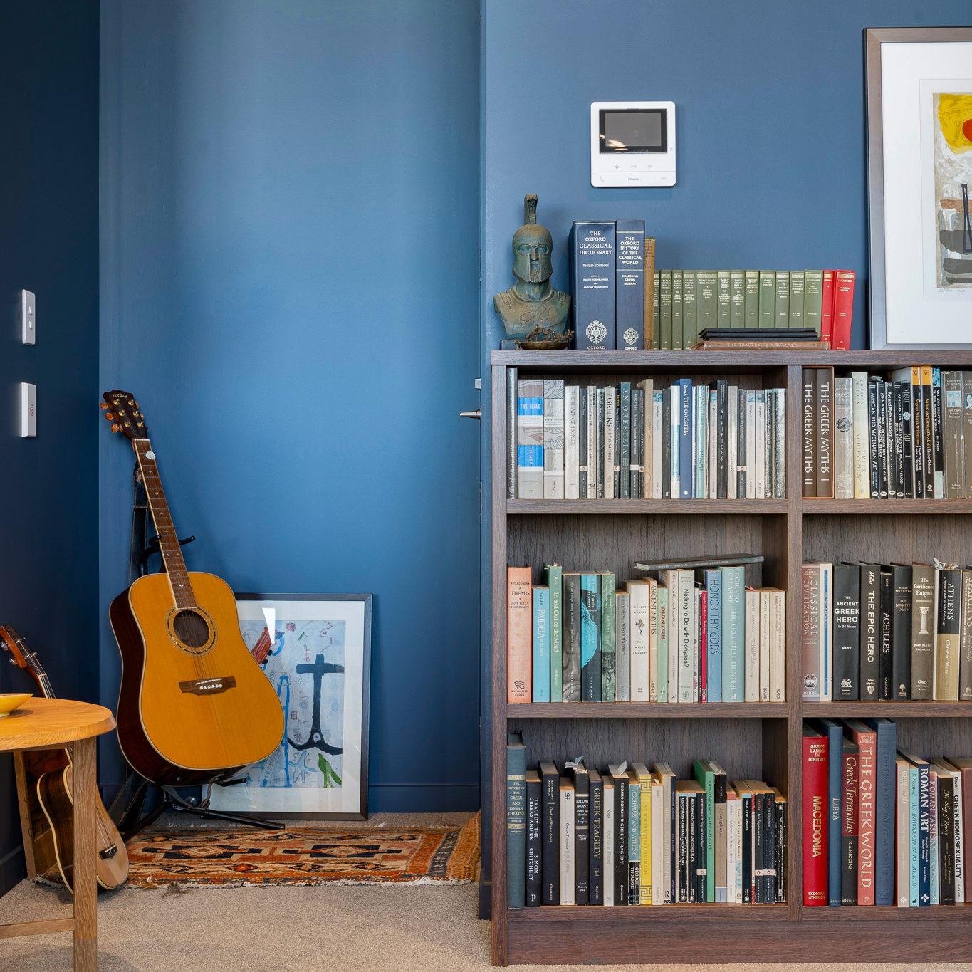 Luxe living room bookcase home storage